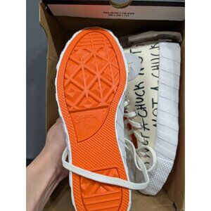 Converse UNT1TL3D Hi Kids Sneaker Egret/White/Bold Mandarin Sz 6